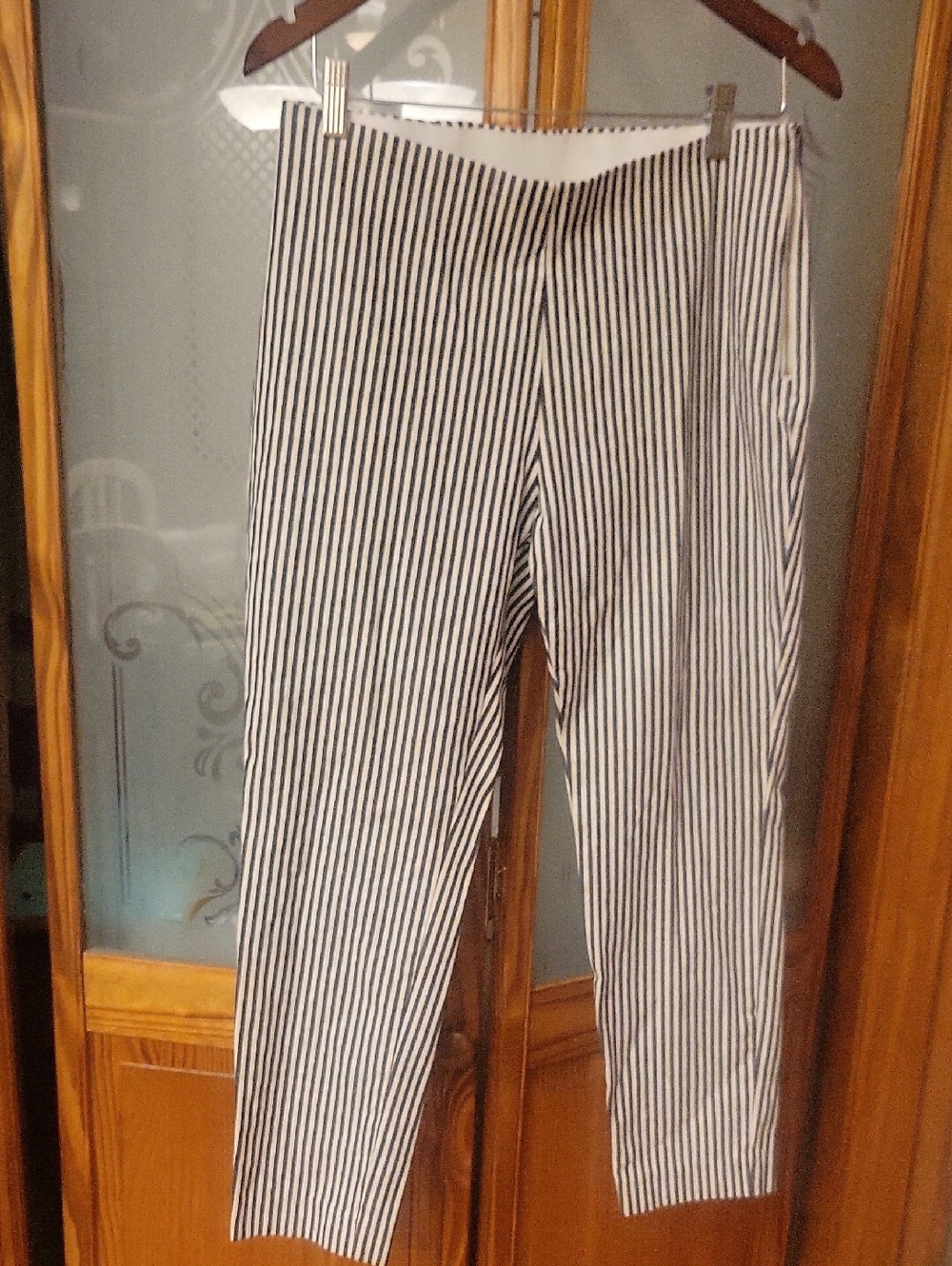 Striped Black and White Women Pants Worn Once